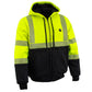 Nexgen Heat NXM1773SET Men's Heated Neon Green High Visibility Work Hoodie - for Outdoor Winter Cold Weather Activities