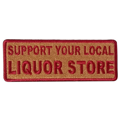 Hot Leathers Support Liquor Store 4" X 2" Embroidered Patch PPW1139