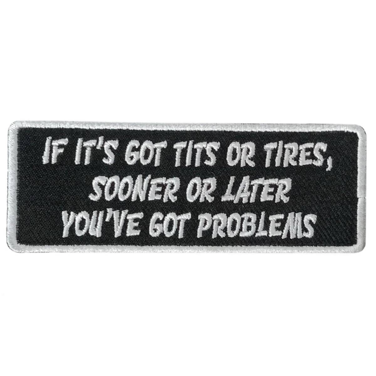 Hot Leathers Tits Or Tires 4" X 2" Embroidered Patch PPW1145