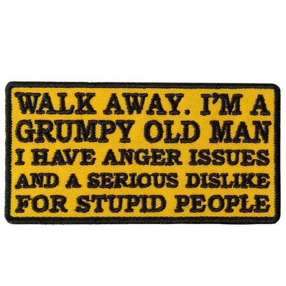 Hot Leathers Walk Away Im Grumpy 4" X 2" Embroidered Patch PPW1151