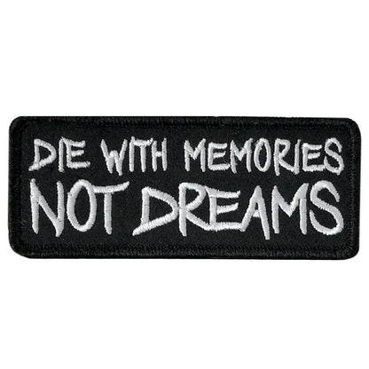 Hot Leathers Die With Memories 4" X 1.5" Embroidered Patch PPW1164