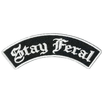 Hot Leathers Rocker Stay Feral Top 4 X 1.3" Embroidered Patch PPW1296