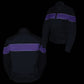 Milwaukee Leather SH2261 Women's Black and Purple Textile Lightweight Motorcycle Jacket with Reflective Piping