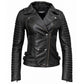 Milwaukee Leather Women's Velvet Vixen Black Naked Lambskin Moto Jacket - SFL2802
