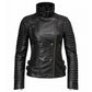 Milwaukee Leather Women's Velvet Vixen Black Naked Lambskin Moto Jacket - SFL2802