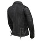 Milwaukee Leather Black Vintage Motorcycle Inspired Vegan Tan Fashion Leather Jacket for Women SFL2812