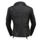 Milwaukee Leather Black Vintage Motorcycle Inspired Vegan Tan Fashion Leather Jacket for Women SFL2812