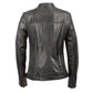 Milwaukee Leather SFL2855 Women's Black  Zip Front Fashion Leather Jacket with Side Stretch Fitting