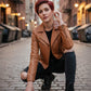 Milwaukee Leather Women's Duchess Whiskey Motorcycle Style Fashion Casual Leather Jacket SFL2870