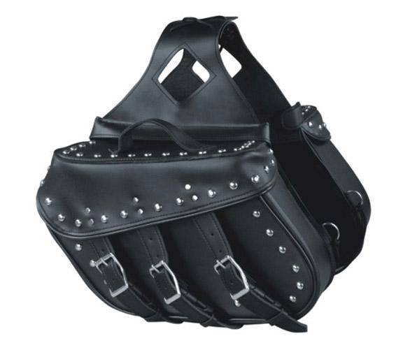 16 LARGE ZIP-OFF STUDDED THROW OVER MOTORCYCLE SADDLEBAGS FOR 16 LARGE ZIP-OFF STUDDED THROW OVER MOTORCYCLE SADDLEBAGS FOR