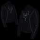 NexGen SH1939 Women's 'Reflective Tribal' Black 3/4 Textile Vented Jacket