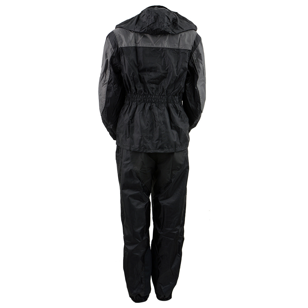 NexGen Ladies SH204901 Black and Grey Armored and Hooded Water Proof Rain Suit