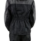 NexGen Ladies SH204901 Black and Grey Armored and Hooded Water Proof Rain Suit