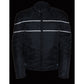 NexGen SH212102 Men's Black Textile Vented Moto Jacket with Reflective Piping