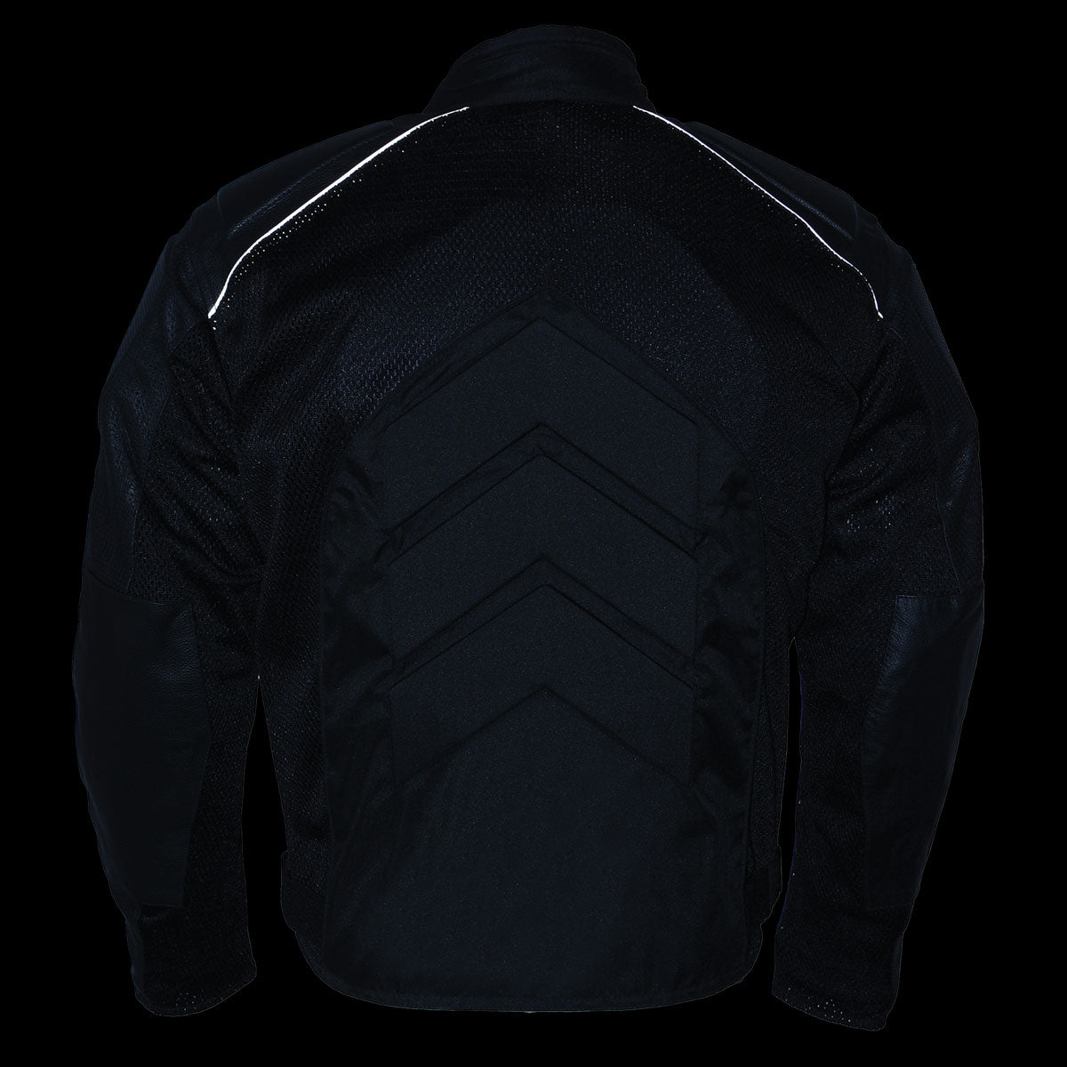 NexGen SH2153 Men's Black and Blue CE Armored Motorcycle Textile and Leather Combo Jacket