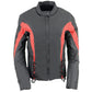 Nexgen SH2188 Women's Black and Red Textile Motorcycle Riding Jacket with Side Stretch and Lacing