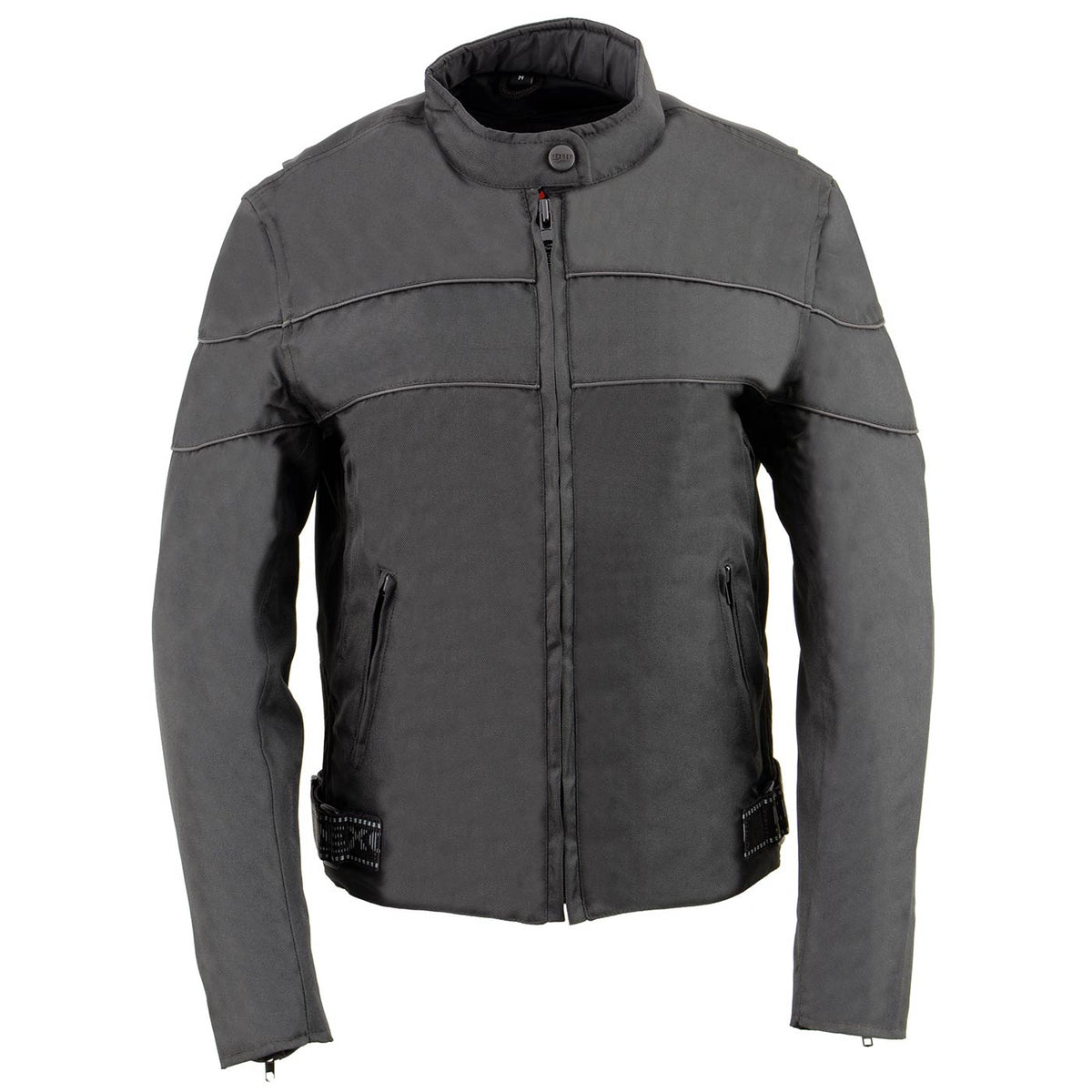 Milwaukee Leather SH2261 Women's Black Textile Lightweight Motorcycle Jacket with Reflective Piping