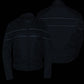Milwaukee Leather SH2261 Women's Black Textile Lightweight Motorcycle Jacket with Reflective Piping