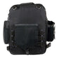 Milwaukee Leather SH54001 Medium Black Leather and Textile Motorcycle Cruiser Sissy Bar Bag Back-Pack