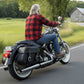 Milwaukee Leather SH592ZB Black Zip-Off PVC Throw Over Slanted Saddlebags