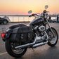 Milwaukee Leather SH611ZB Black Zip-Off PVC Throw Over Rounded Motorcycle Saddlebags