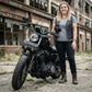 Milwaukee Leather SH616S Black Medium Studded PVC Motorcycle Tool Bag with Key Locks