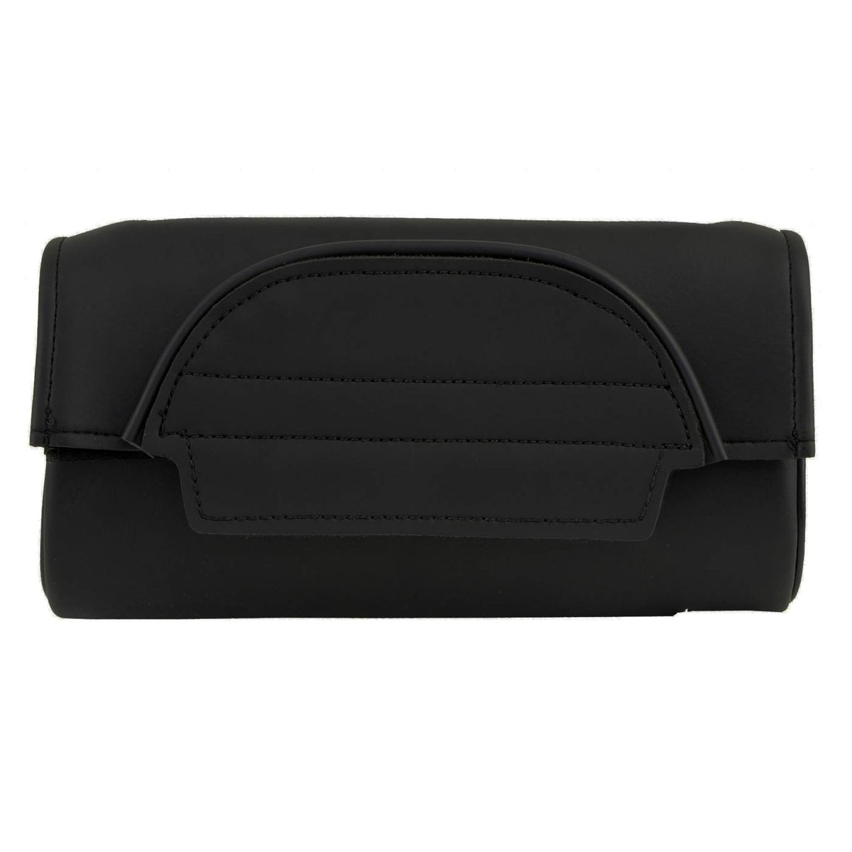 Milwaukee Leather SH62101 Black Double Strap PVC Motorcycle Tool Bag