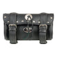 Milwaukee Leather SH62602 Black Small PVC Double Strap with Rivet’s and Concho Windshield-Tool Bag