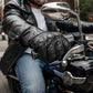 Milwaukee Leather Men's Black Leather Waterproof Gauntlet Motorcycle Hand Gloves-Extra Grip Reinforced Gel Palm SH813