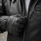 Milwaukee Leather Men's Black Leather Waterproof Gauntlet Motorcycle Hand Gloves-Extra Grip Reinforced Gel Palm SH813