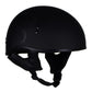 Hot Leathers HLT68 Type-1 Flat Black Flames Motorcycle DOT Approved Skull Cap Half Helmet