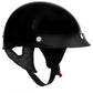 Hot Leathers HLT70 Stealth Glossy Black Motorcycle DOT Skull Cap Classic Half Helmet