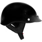 Hot Leathers HLT70 Stealth Glossy Black Motorcycle DOT Skull Cap Classic Half Helmet