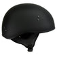 Hot Leathers Flat Matte Black Motorcycle Skull Cap Half Helmet for Men and Women DOT Approved HLD1001