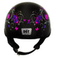 Milwaukee Helmets T72 Gloss Black Pink Butterflies Advanced DOT Helmet for Men and Women with Drop Down Tinted Visor