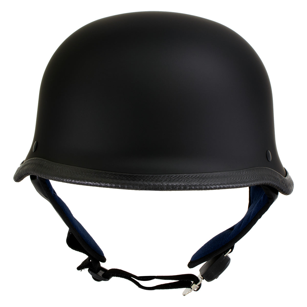 flat black half motorcycle helmet Hot Leathers Flat Black The Hanz German Style Vintage Motorcycle Half Helmet HLT75