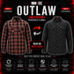 MMCC Men's 'Outlaw' Reversible Flannel Shirt - 100% Cotton Snap Front Plaid w/ Chest and Hand Pockets - MNG11800