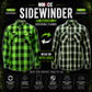 MMCC Men's 'Sidewinder' Reversible Flannel Shirt - 100% Cotton Snap Front Plaid w/ Chest and Hand Pockets - MNG11801