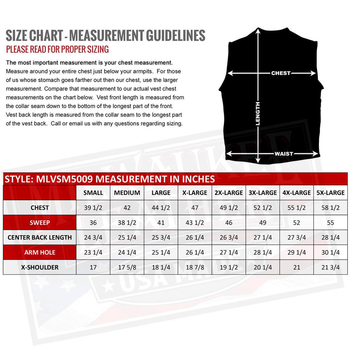 Milwaukee Leather USA MADE MLVSM5009 Men's Black Slinger V-Neck Motorcycle Premium Leather Zippered Vest