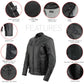 Milwaukee Leather LKL27004 Women's Premium Black Leather Embroidered Jacket with CE Armor Protection