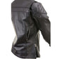 Milwaukee Leather LKL27008 Women's Premium Black Leather Motorcycle Rider Jacket with CE Armor Protection