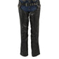 Milwaukee Leather LKL6706 Women's Classic Black Leather Motorcycle Biker Rider Chaps w/ Bling Detail