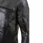 Milwaukee Leather LKM17015 Men's Premium Black Leather Vented Racer Style Motorcycle Bker Jacket w/ CE Armor